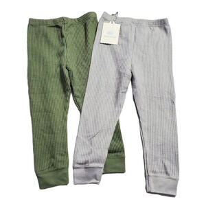 NWT Cloud Island Baby Boy Waffle Pull On Pants 2 PK 24M